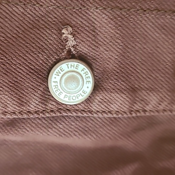 FREE PEOPLE ( WE THE PEOPLE) BROWN OVERALLS SIZE XL WIDE LEG - Picture 11 of 12